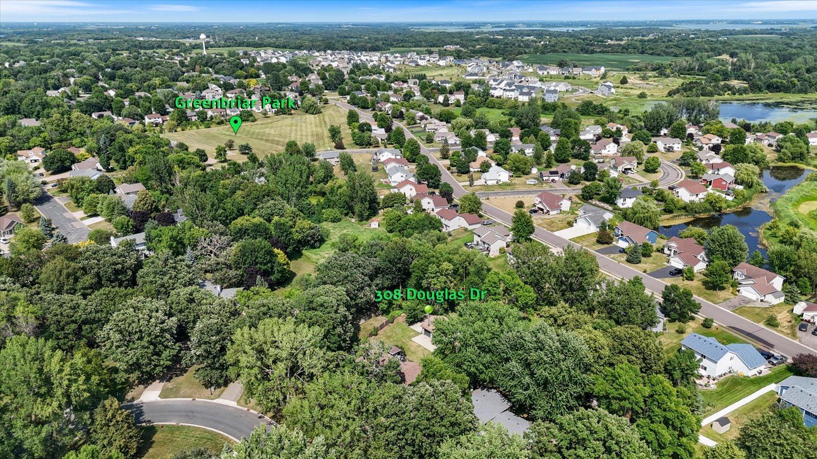 308 Douglas Dr showcases the big backyard