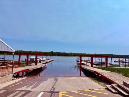 Boat launch and dock slips for rent