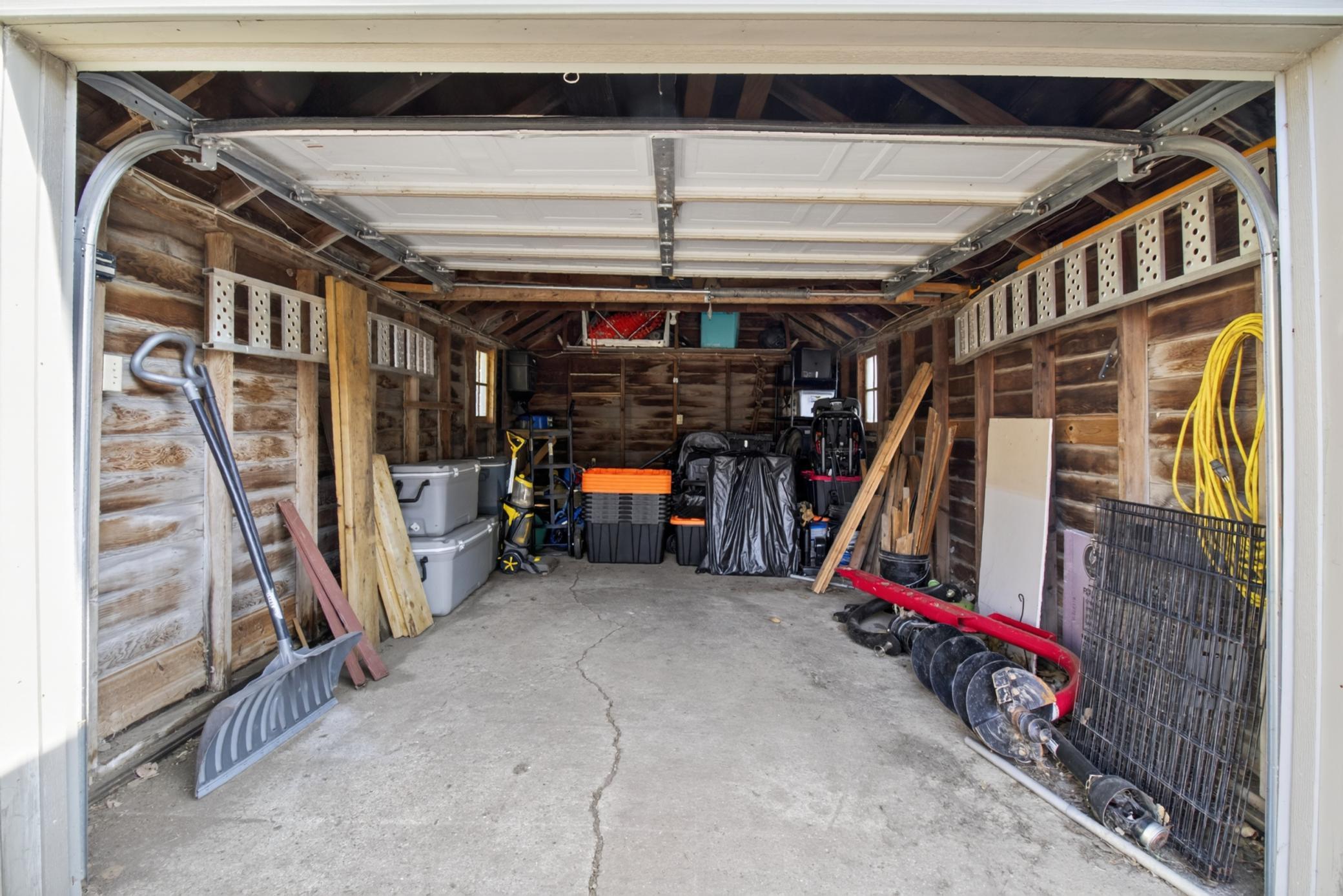Inside 1-stall garage
