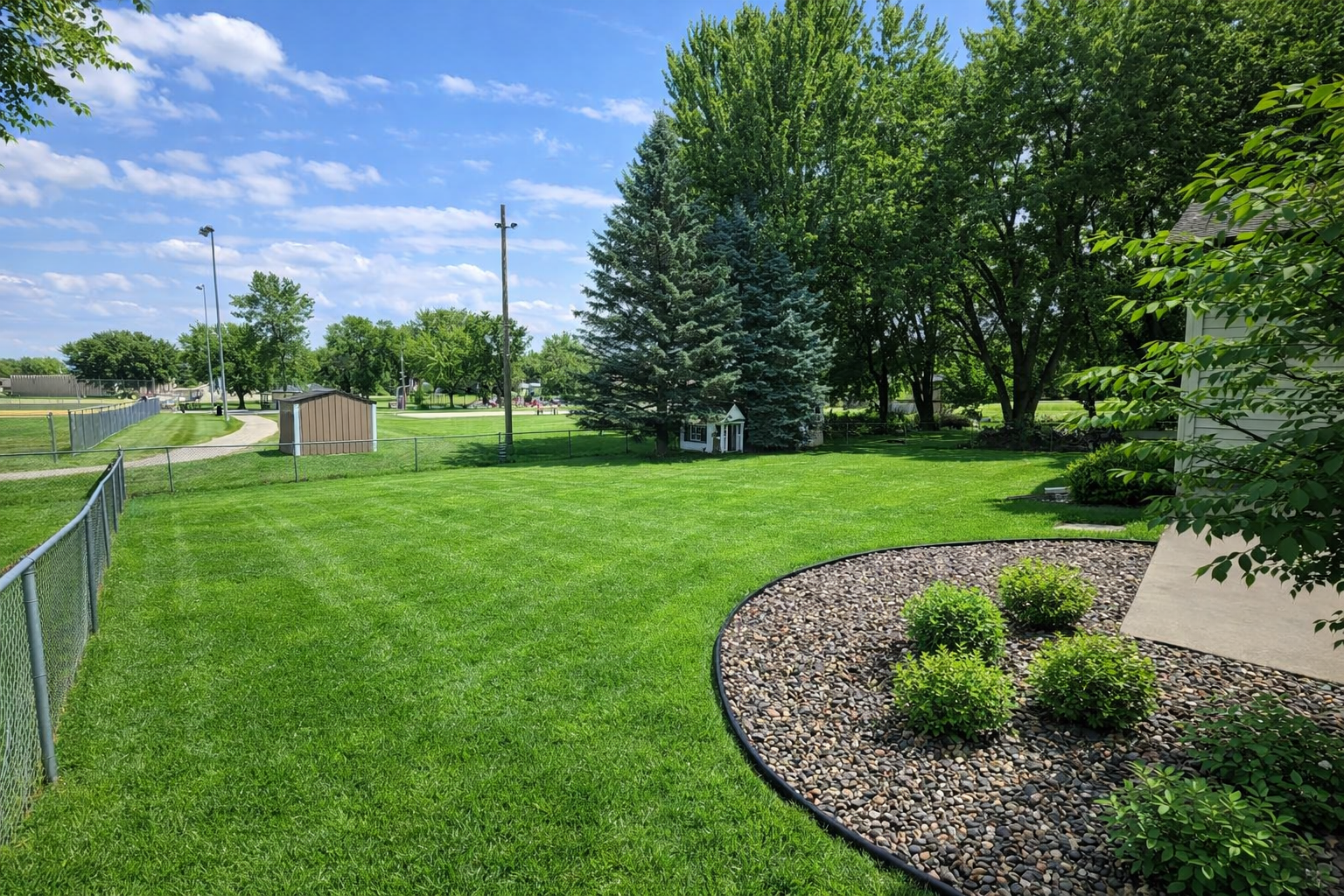 back yard with access to park