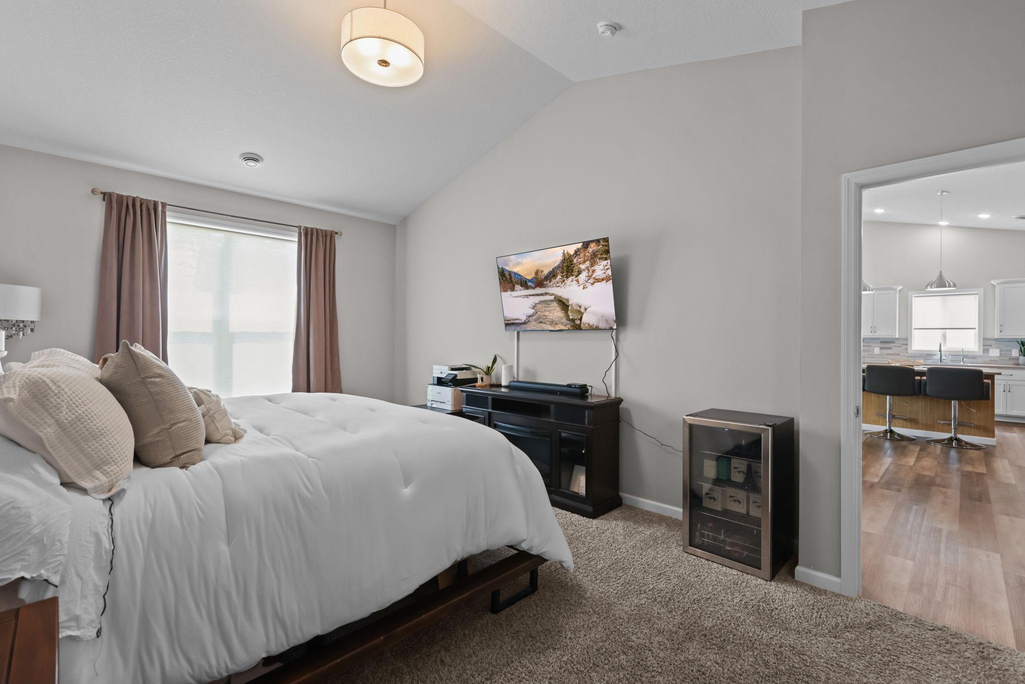 Primary Bedroom with Vaulted Ceilings