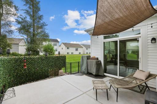 Patio with Removable Privacy Fence