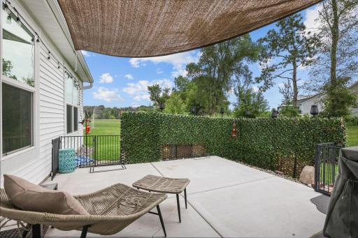 Patio with Removable Privacy Fence