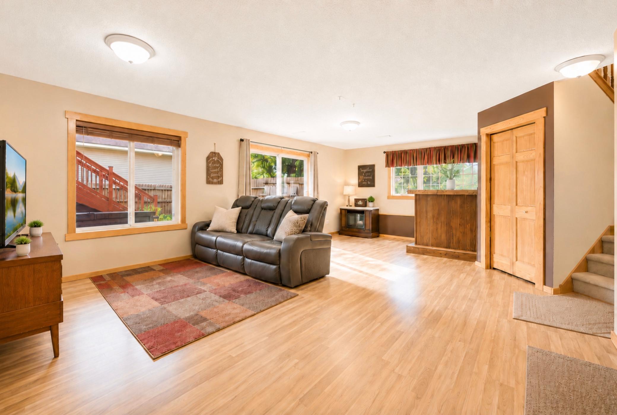 Walk out lower level family room