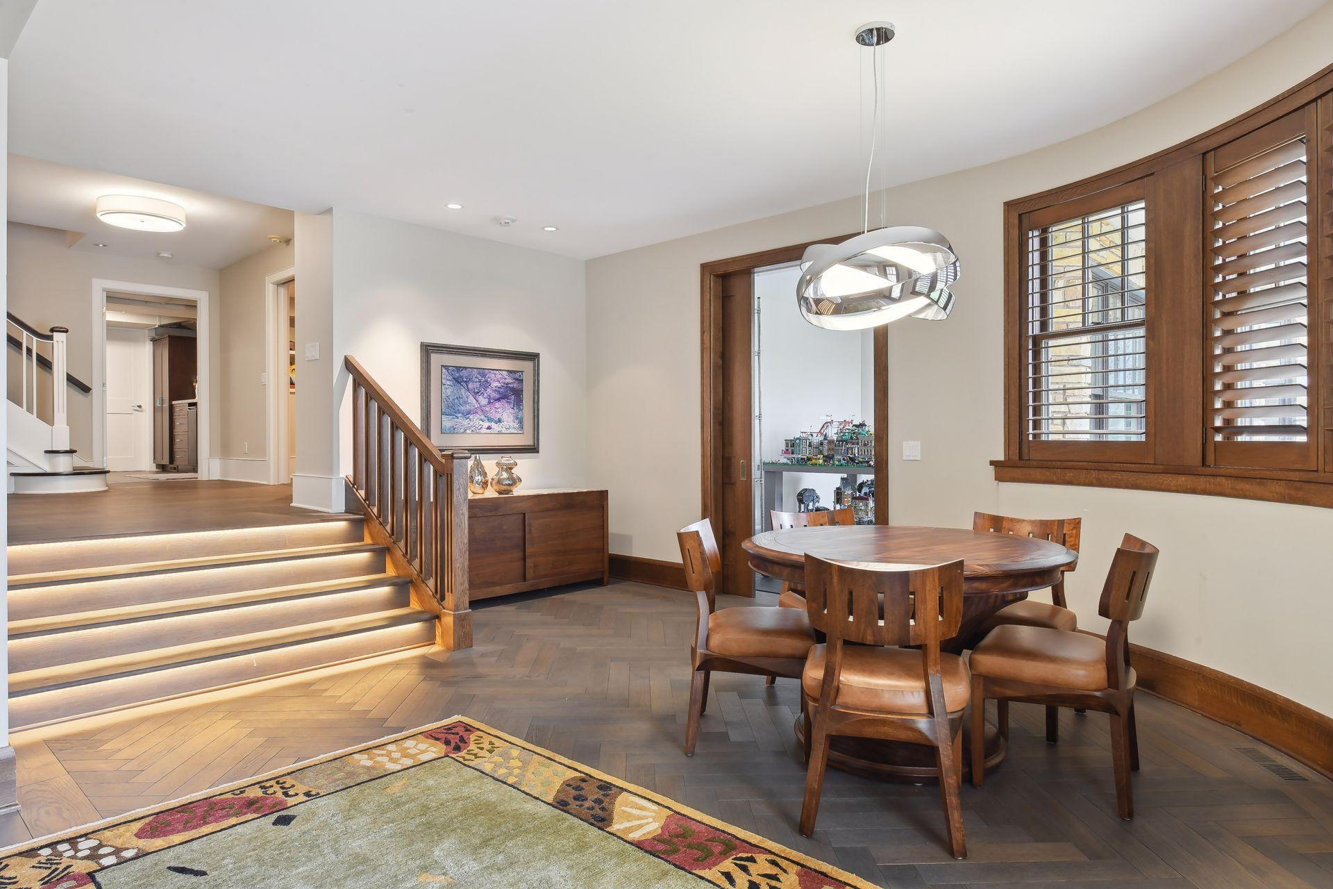 Additional space for card table and play room beyond