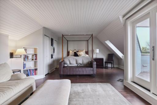 BR #5 is quite large and includes a private balcony with views of Lake Harriett
