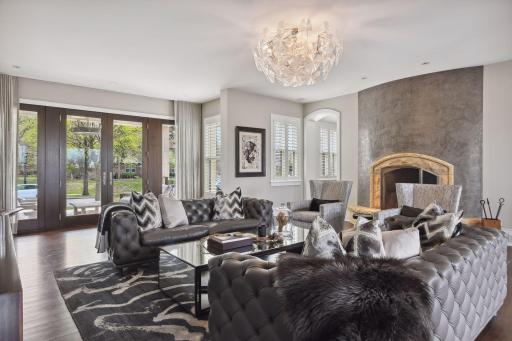 The formal living room sets the tone for the elegance of this home