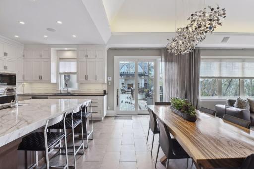 Kitchen area offers space for informal dining