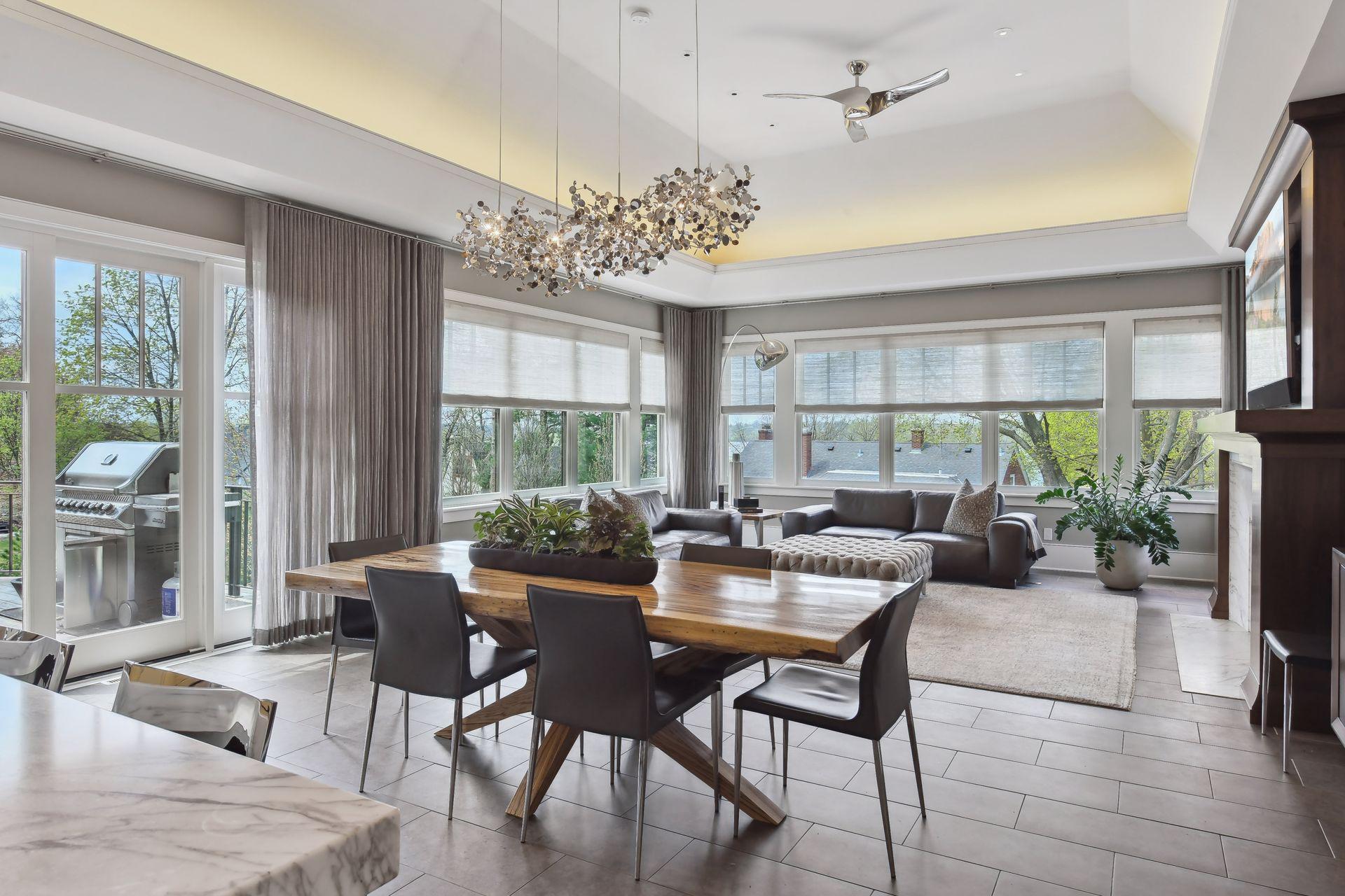 Windows and more windows flood this area with beautiful natural light