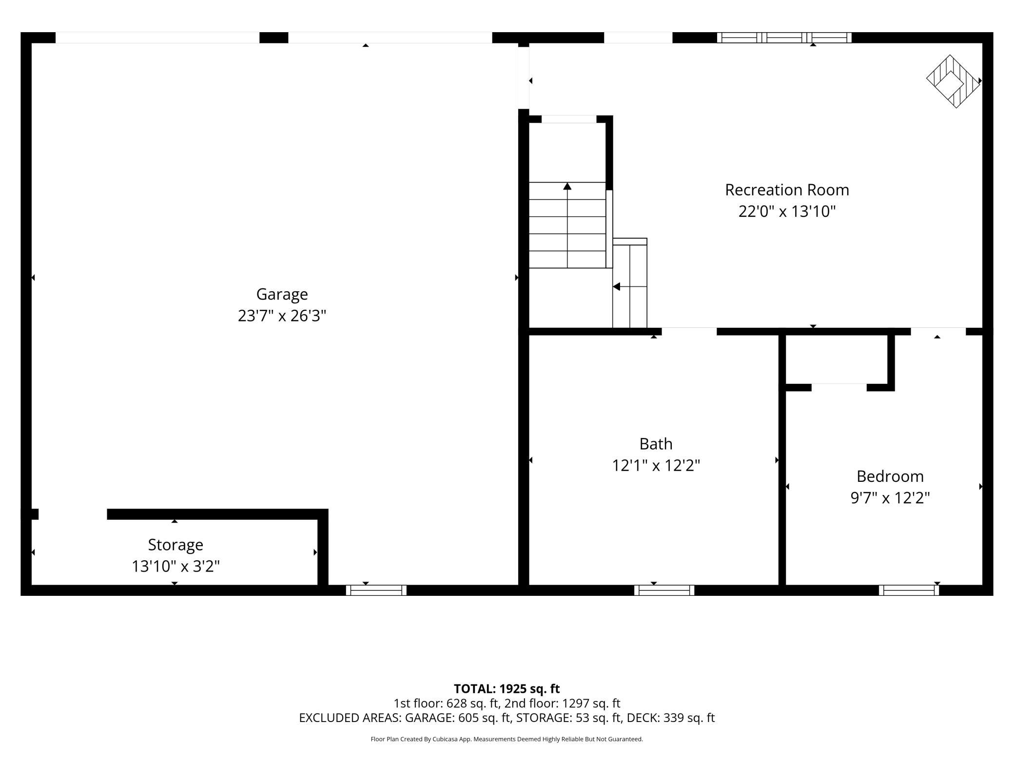 Lower level floor plan