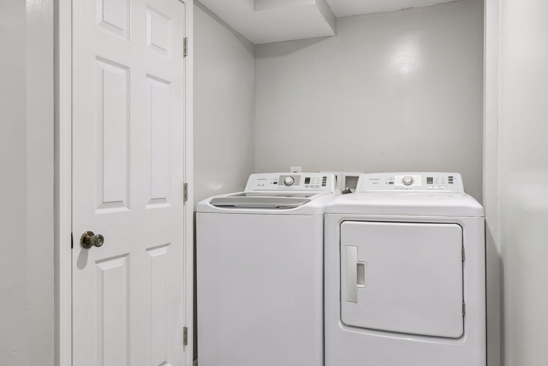 Lower level laundry area