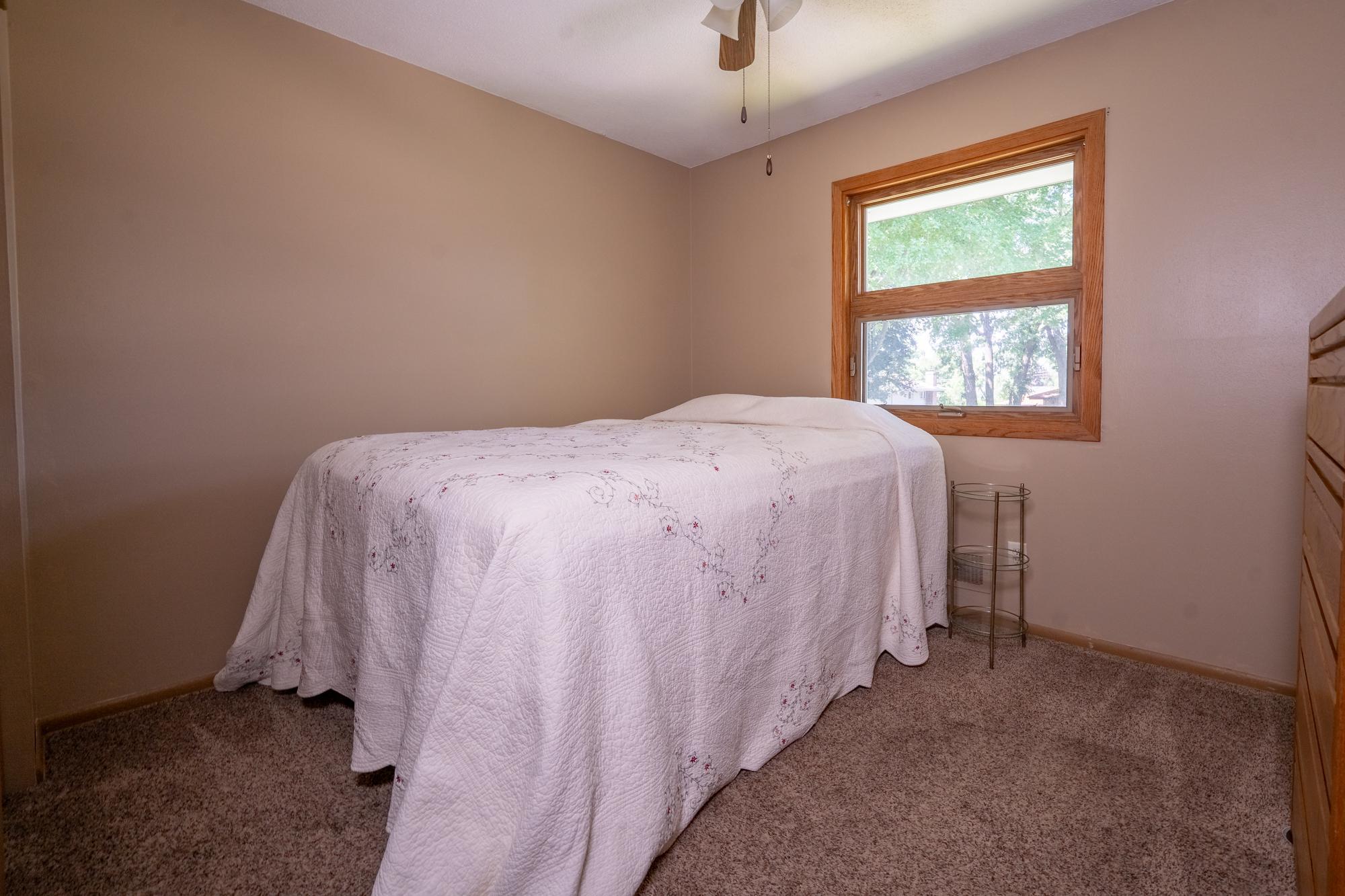 The second of three bedrooms is currently being used as a guest bedroom for the grandkids. If you need a second space for a Home Office this could work perfectly