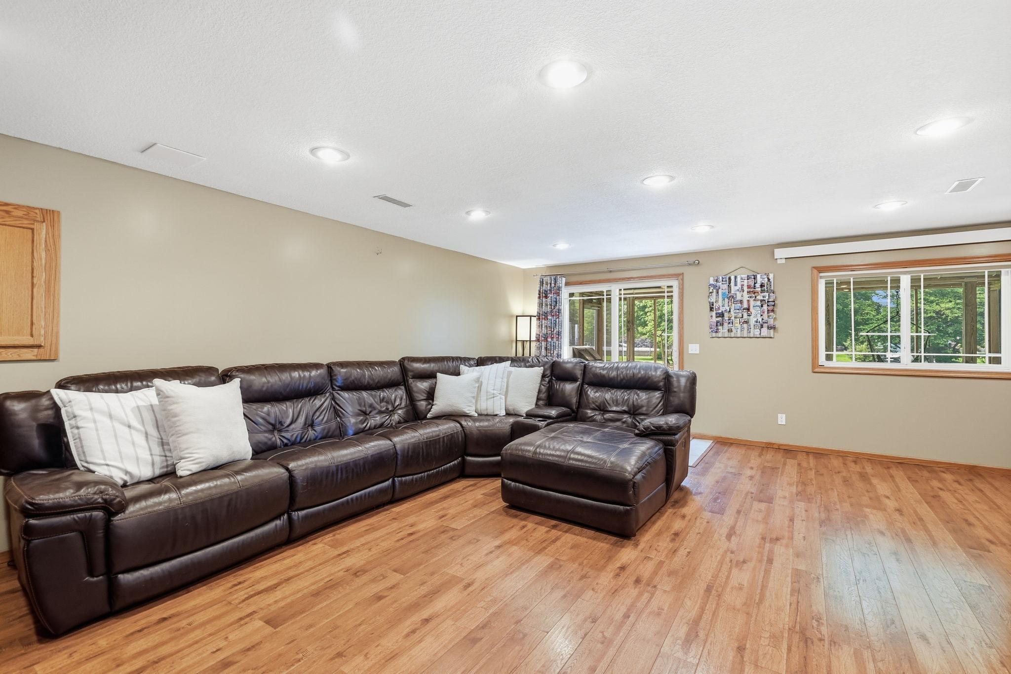 Walk out to lower-level screen in porch