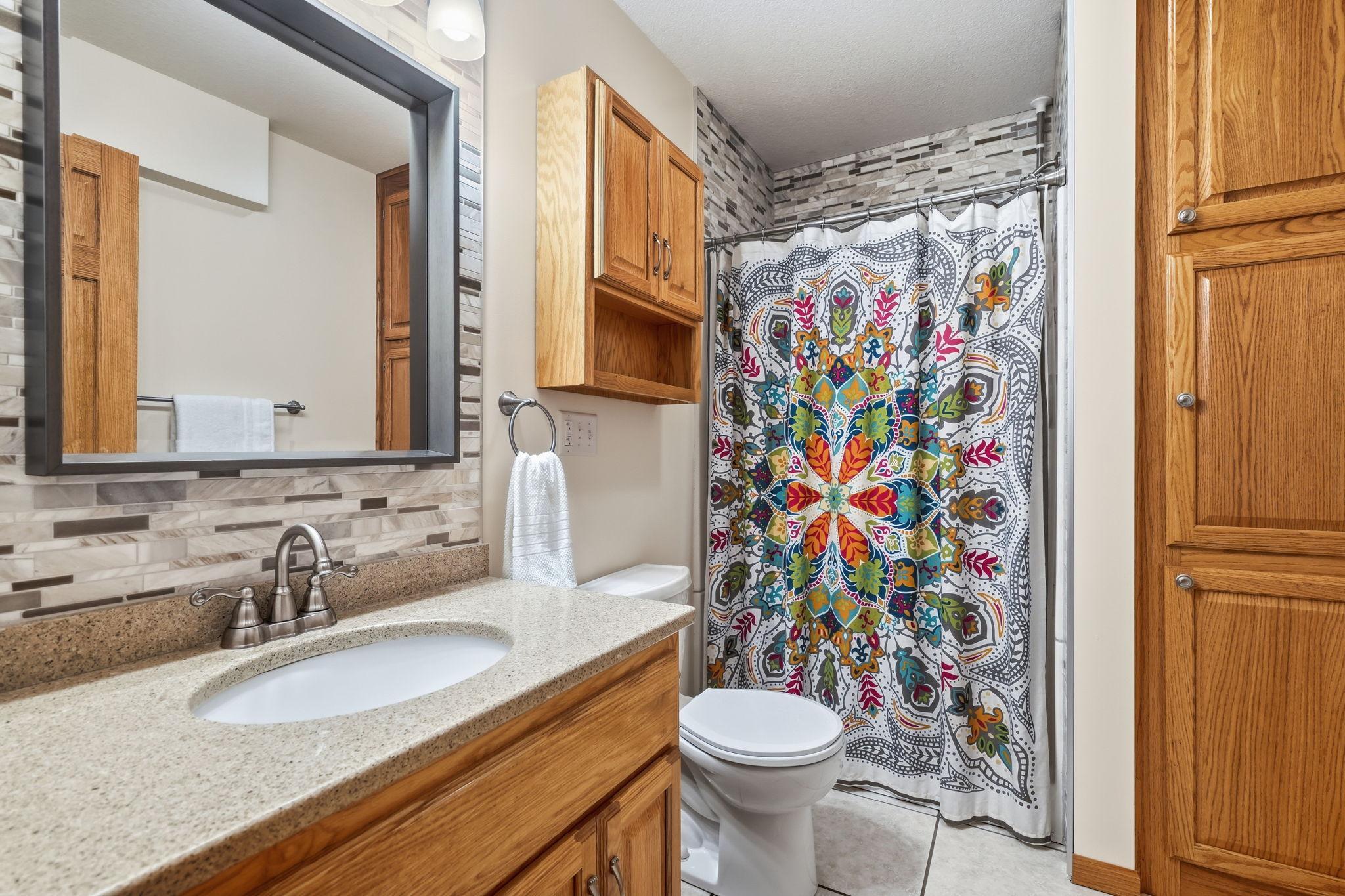 Lower level 3/4 bath