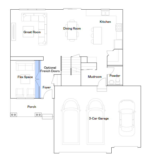 Bristol main level floorplan