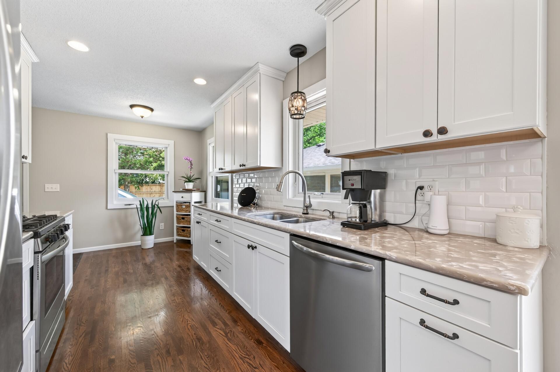 Beautiful remodeled kitchen with soft close