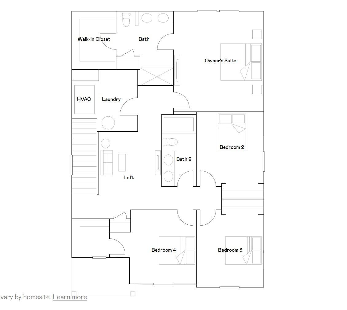 Upper level floorplan