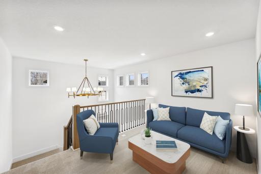 (Photo of an inventory home, actual homes finishes will vary) Relax, play and enjoy the loft area!