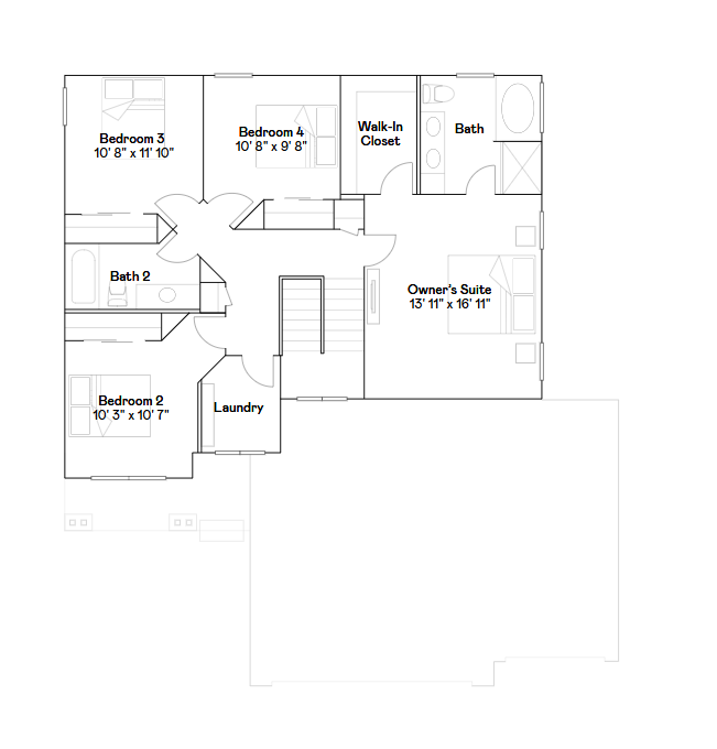 Bristol upper level floorplan
