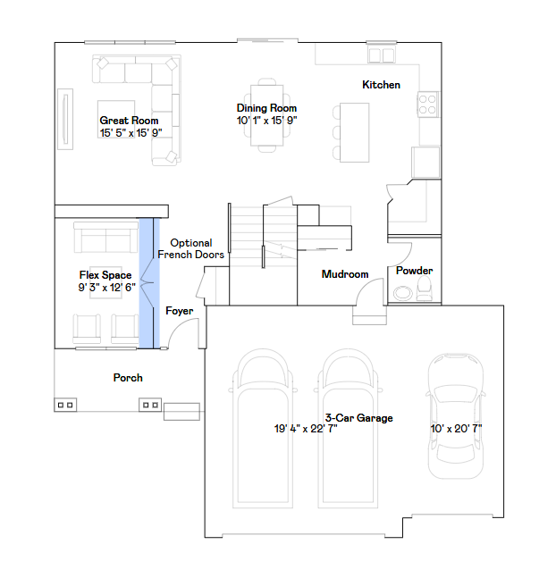 Bristol main level floorplan