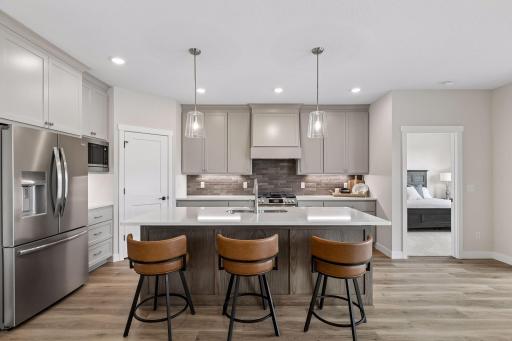 Large center island for meals or food prep