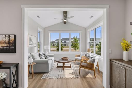 Walls of windows soak in the natural light