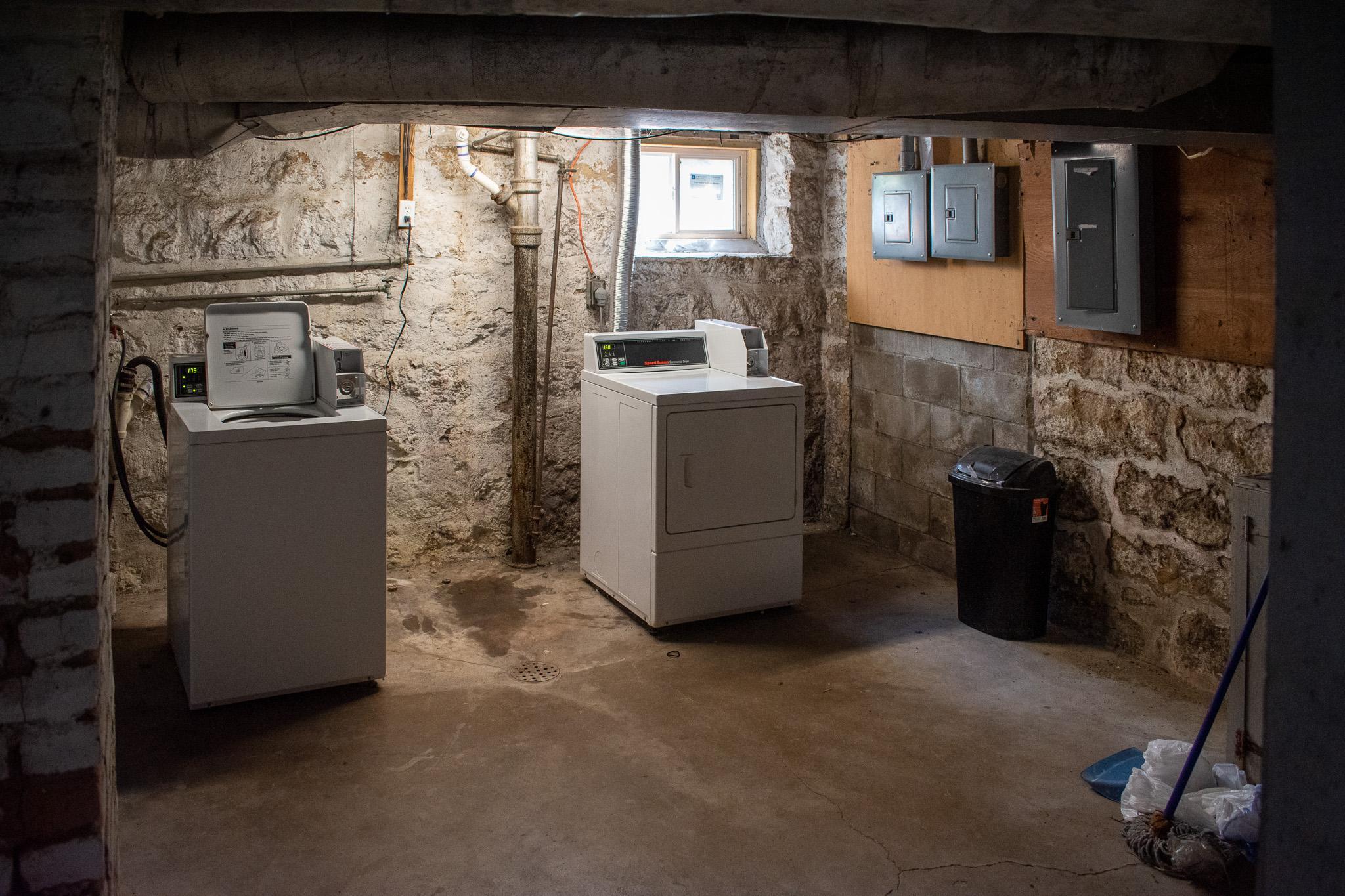 Shared laundry and storage area