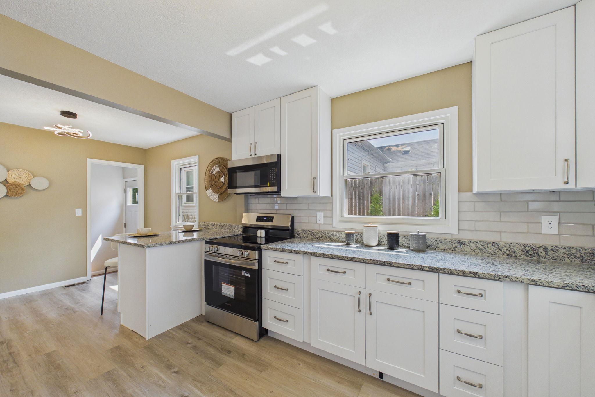 New stainless-steel appliances.