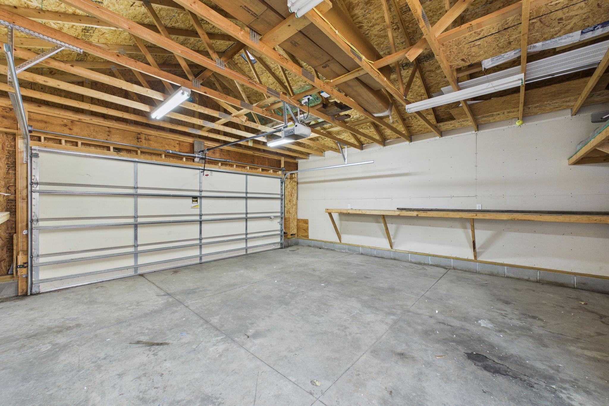 Newer 2 car detached garage.