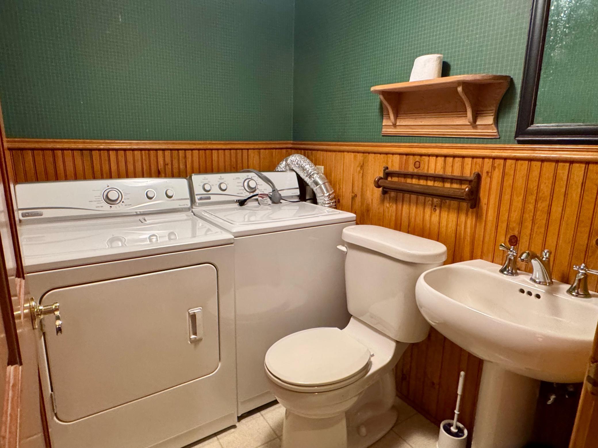 Main floor laundry, half bath