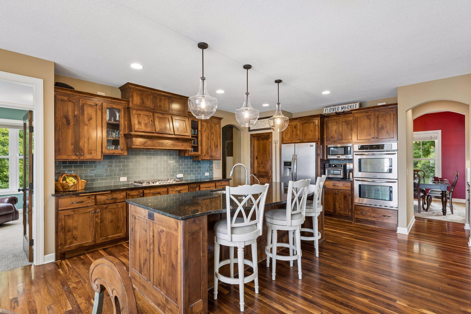 Stainless appliances and double wall oven