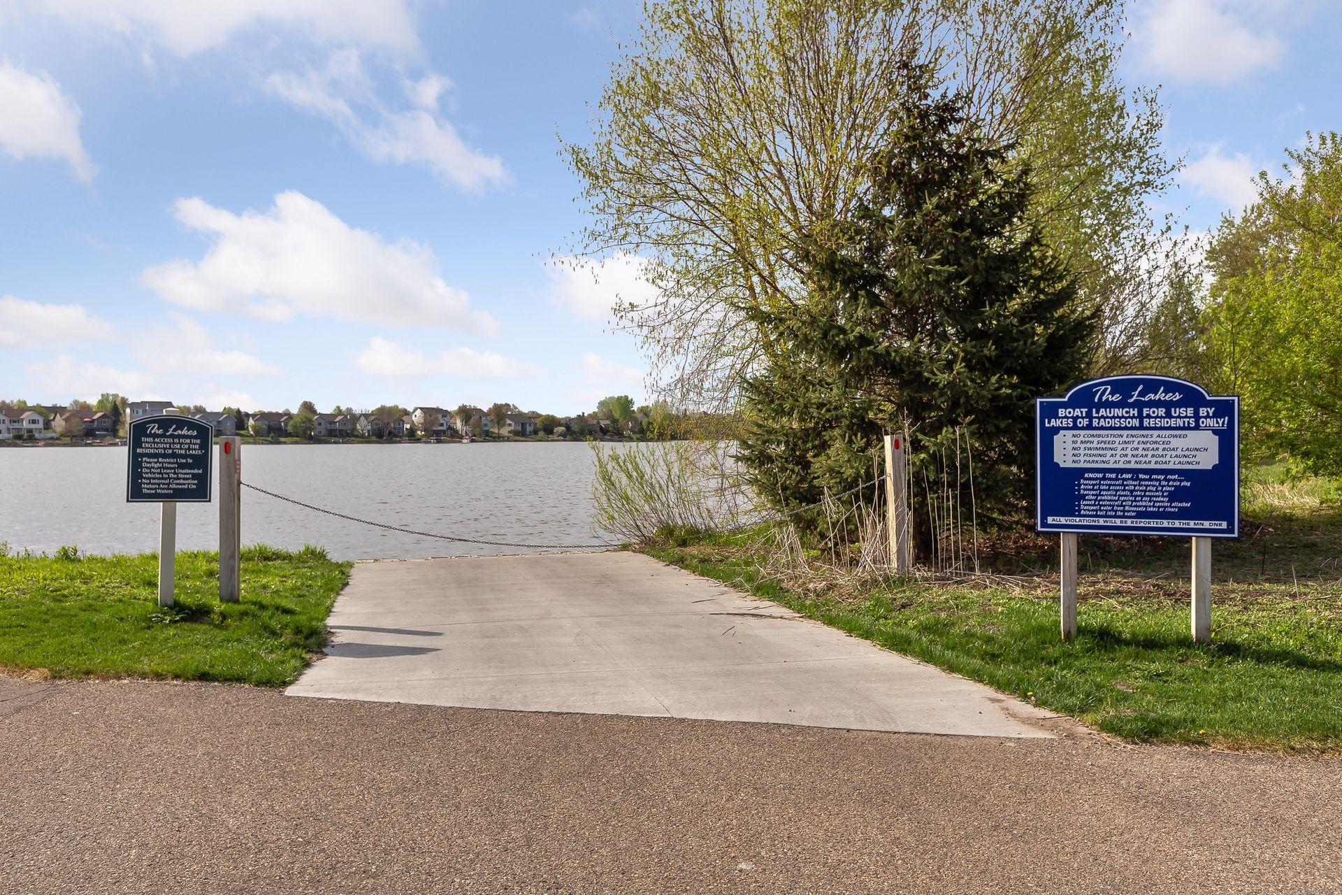 The Lakes boat launch, for those living on the lake