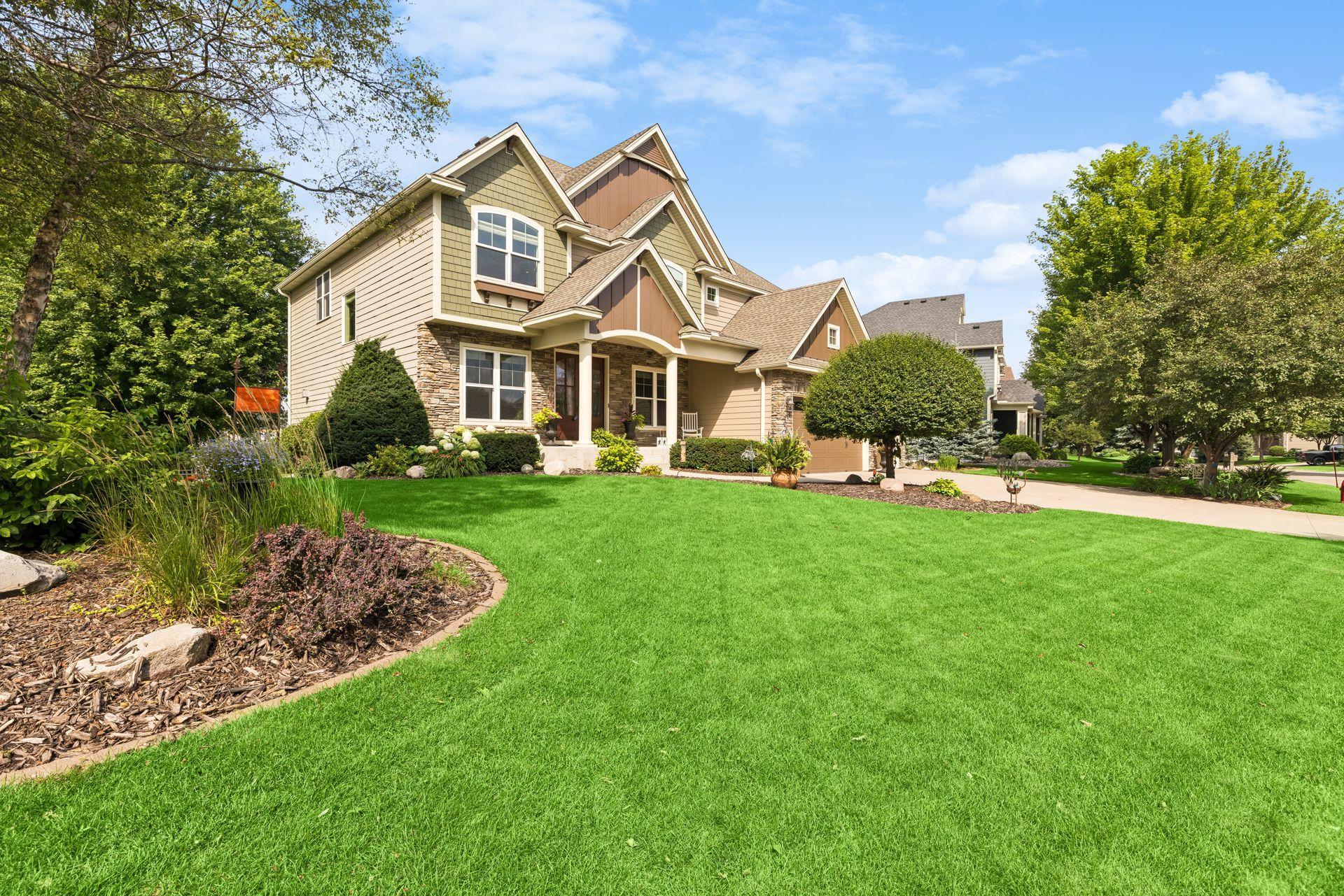 Professionally landscaped with irrigation system