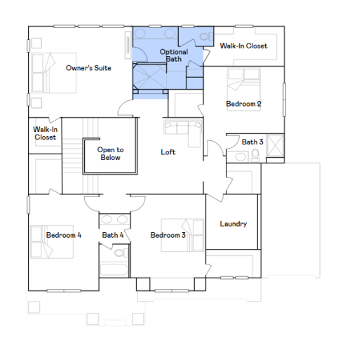 Washburn upper level floorplan