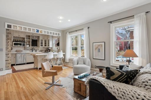 Fabulous open kitchen, dining, living space