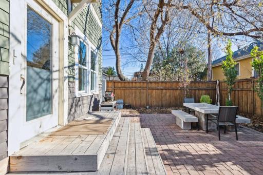 Large, private fully fenced in backyard.