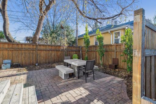 Large, private fully fenced in backyard.