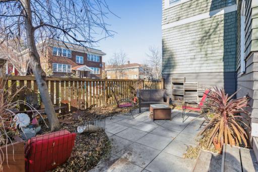 Patio on the side of the house gets fabulous afternoon sun