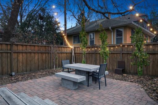 Large, private fully fenced in backyard.