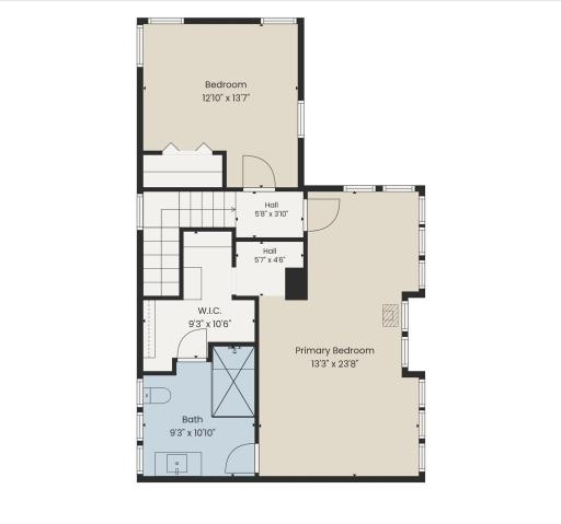 Upper Level - 774 finished sq ft