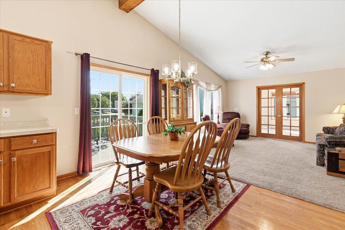 Dining room with access to 12x16 deck