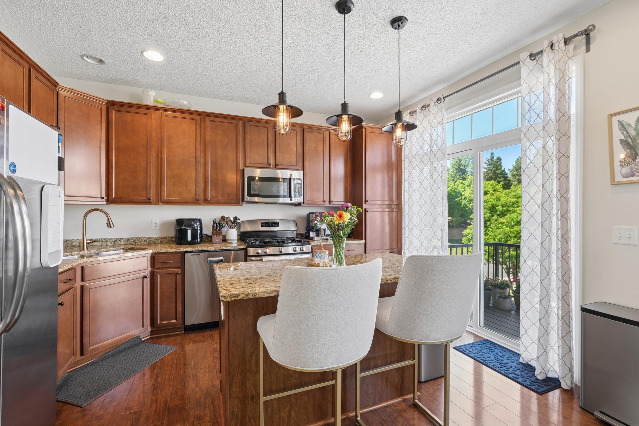 Kitchen with direct access to the new composite deck.