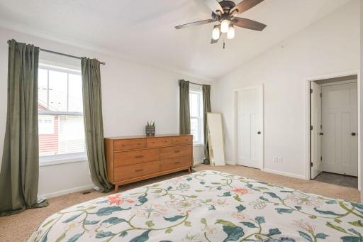 Walk in closets in Oversized Primary