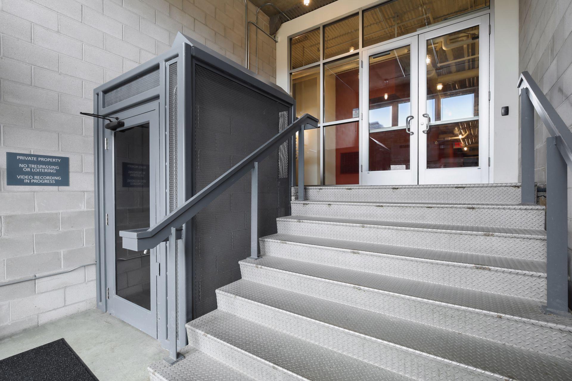 Inside main entrance there is handicapped lift