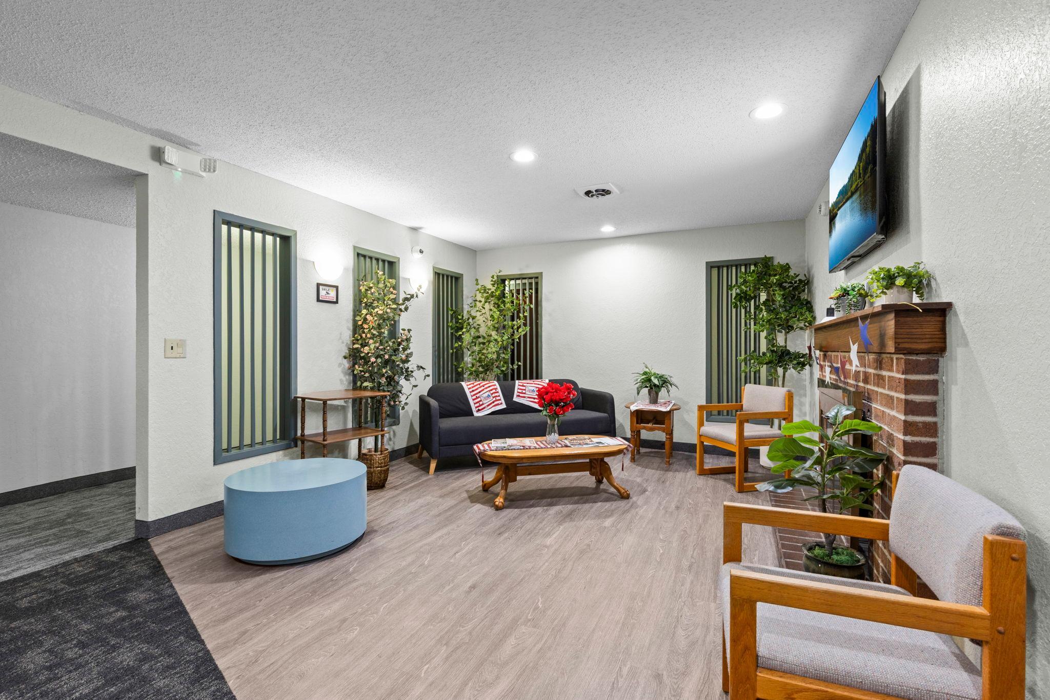 Community sitting area offering a comfortable space to relax, socialize, and connect with neighbors.