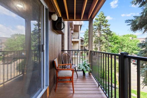 A look at the private balcony, the perfect spot to enjoy a morning cup of coffee and take in the peaceful surroundings.