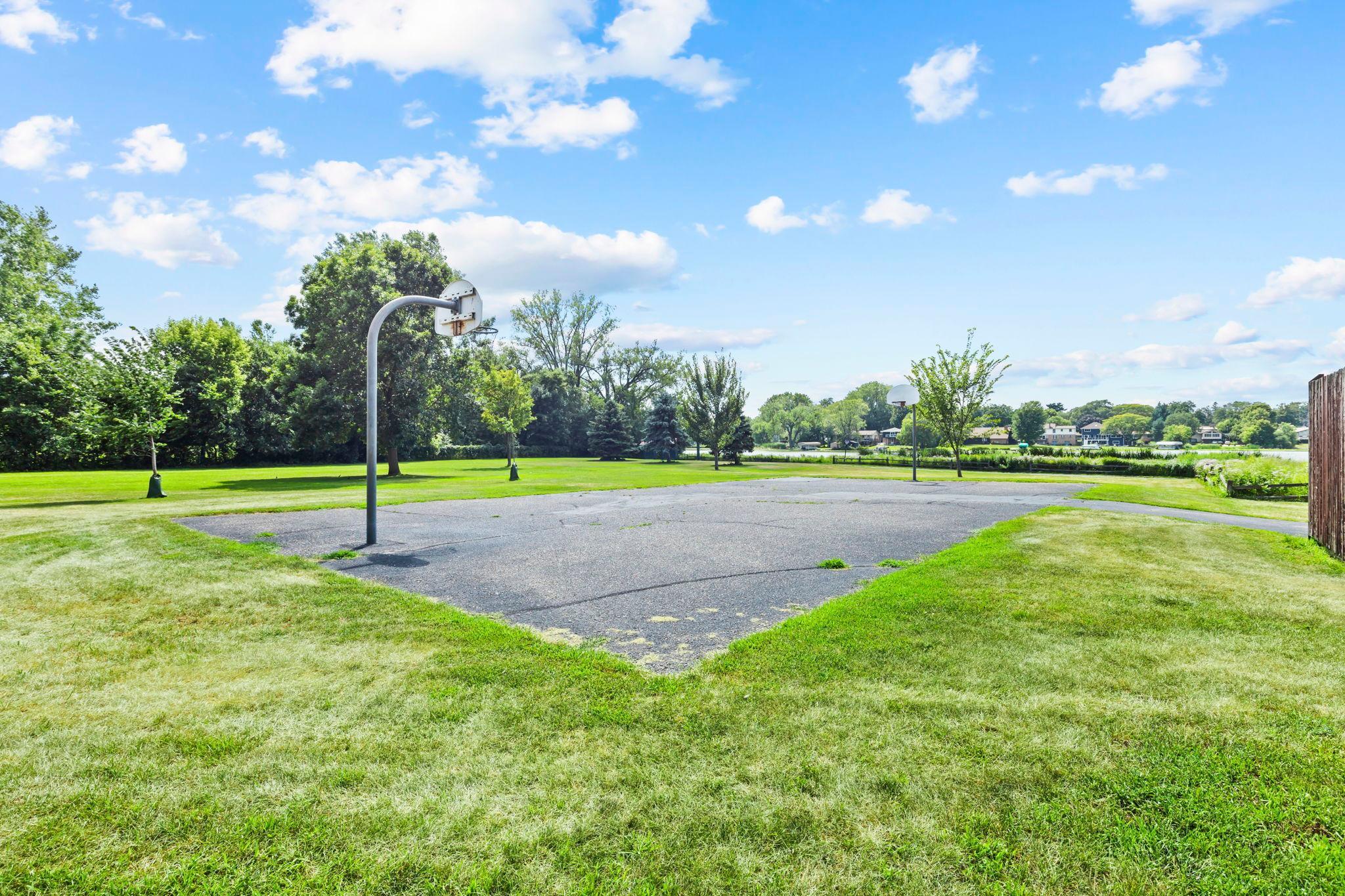 Enjoy the sport court, offering a great space for outdoor recreation and staying active.