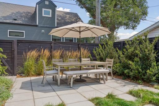 Enjoy hosting family and friends for summertime meals, day or night.