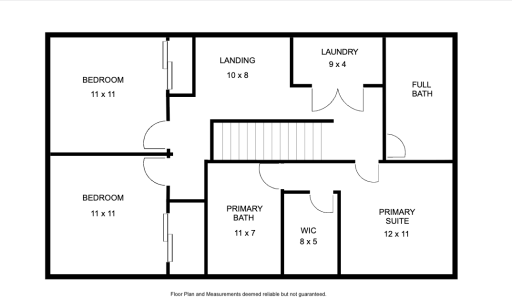 Upper Level Floor Plan for 1242 Edgcumbe Road