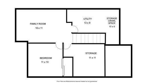 Lower Level Floor Plan for 1242 Edgcumbe Road